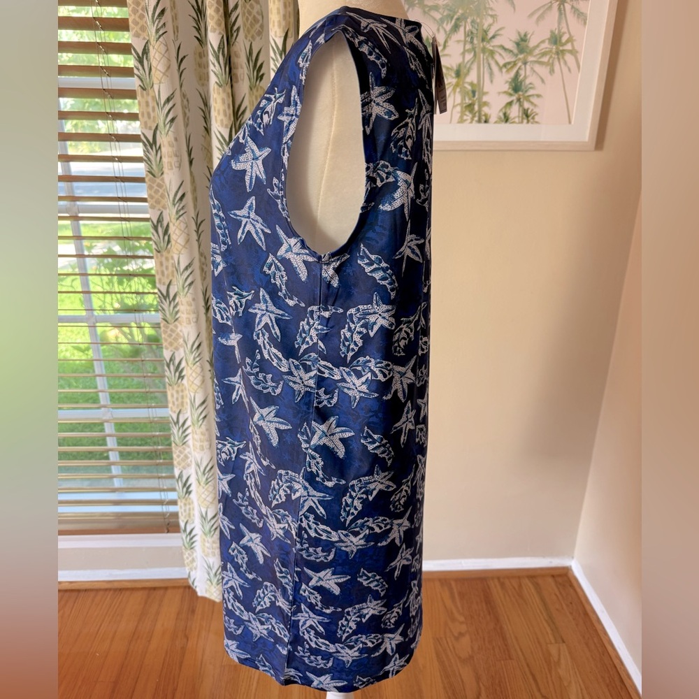 CABANA LIFE Blue Dress Coastal Seastar Starfish UPF 50 Swim Cover Up Tunic NWT - Picture 4 of 9